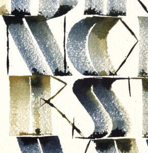 Oboe reed calligraphy by Gemma Black