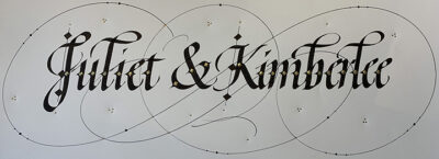 Flourished calligraphy by Diane von Arx Anderson